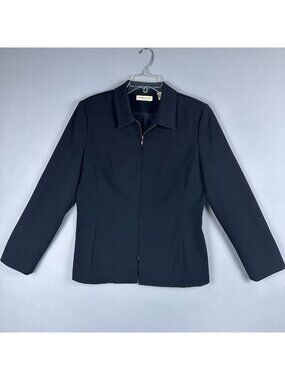 Valerie Stevens Zipper Fitted Jacket Womens Size 10 Long Sleeves